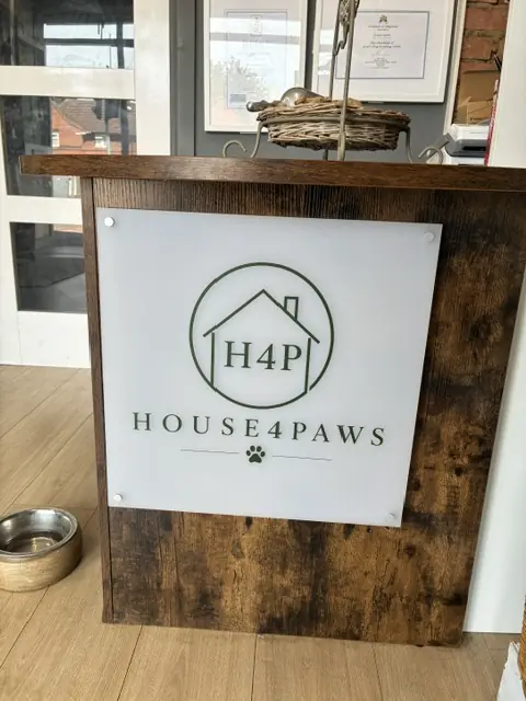 The House4paws branded reception counter